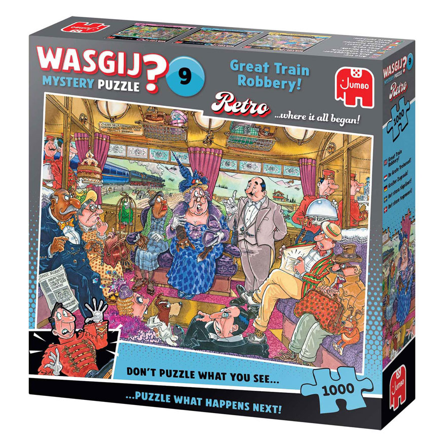 Wasgij Retro Mystery 9 Legpuzzel - De Grotere Treinroof, 1000st.