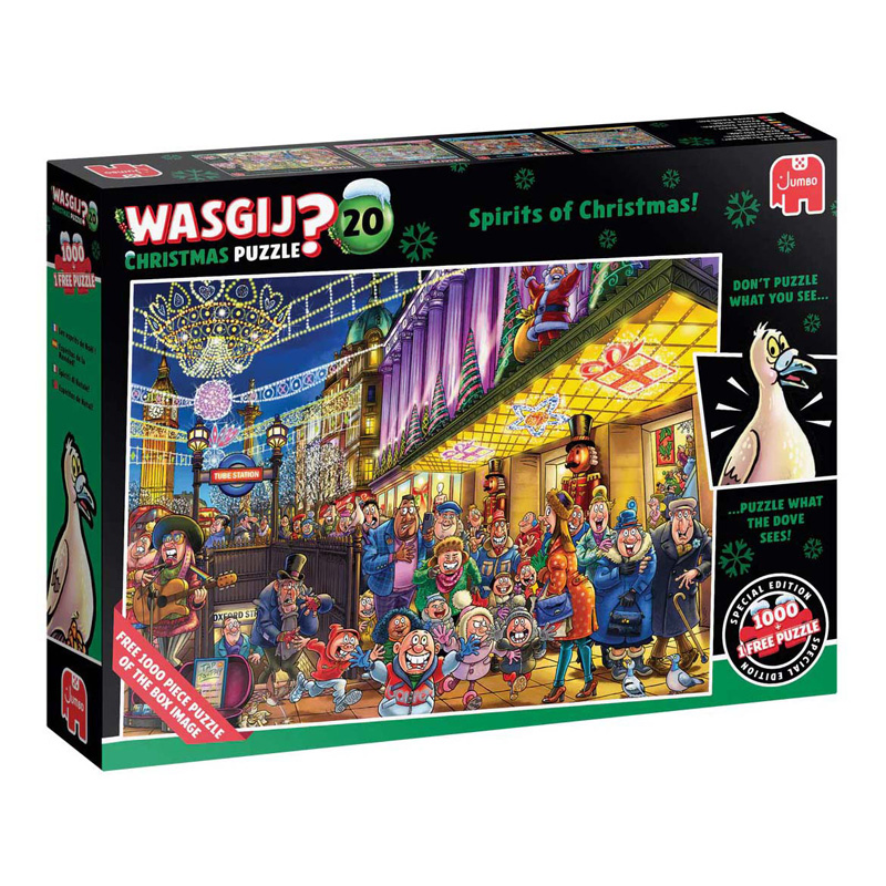 Wasgij Noël 20 - Les fantômes de Noël !, 2x 1000 pièces.