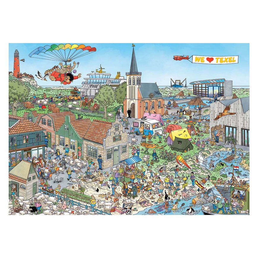 Jan Van Haasteren Legpuzzel - Rondje Texel, 1000st.