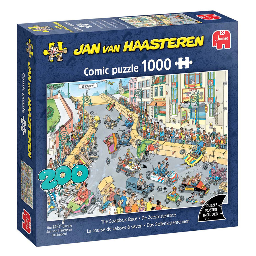 Puzzle Jan van Haasteren - La course des caisses à savon, 1000 pcs.