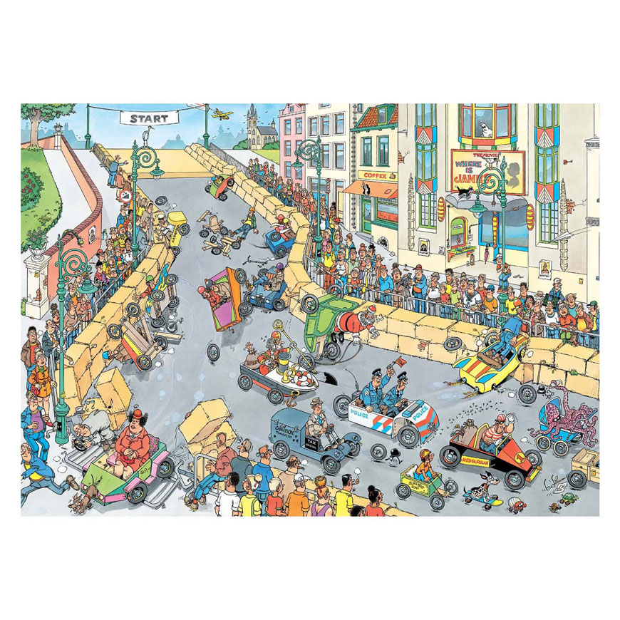 Puzzle Jan van Haasteren - La course des caisses à savon, 1000 pcs.