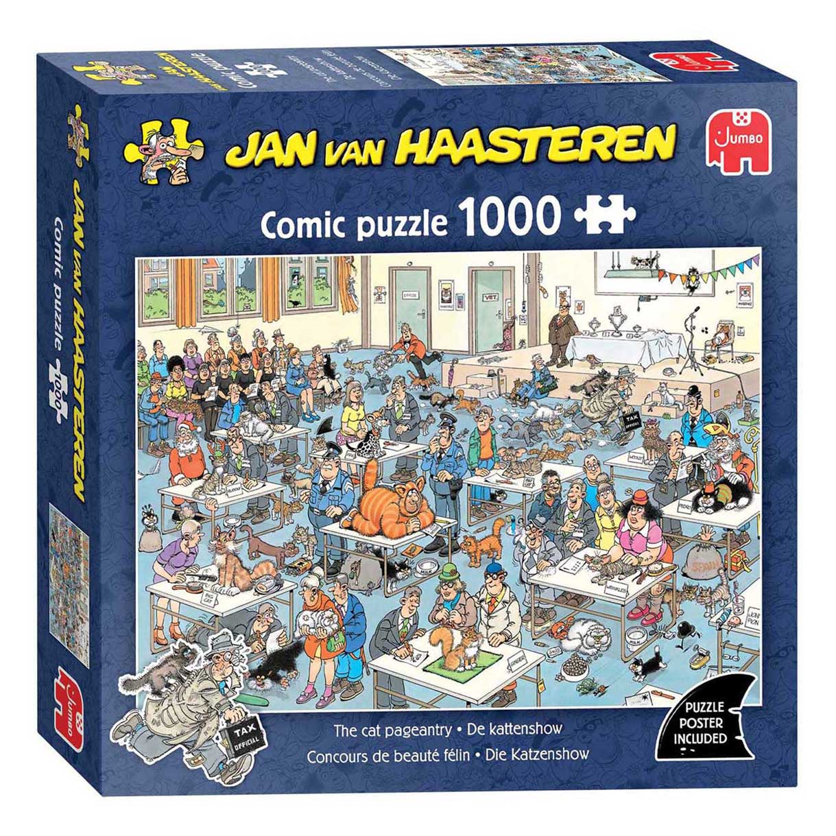 Puzzle Jan van Haasteren - L'exposition féline - 1000 mcx.