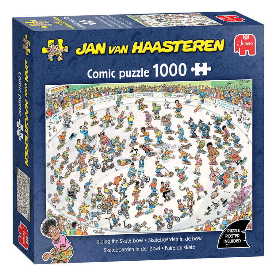 Jan van Haasteren Legpuzzel - Skateboarden In De Bowl - 1000st.