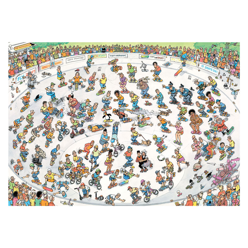 Jan van Haasteren Legpuzzel - Skateboarden In De Bowl - 1000st.