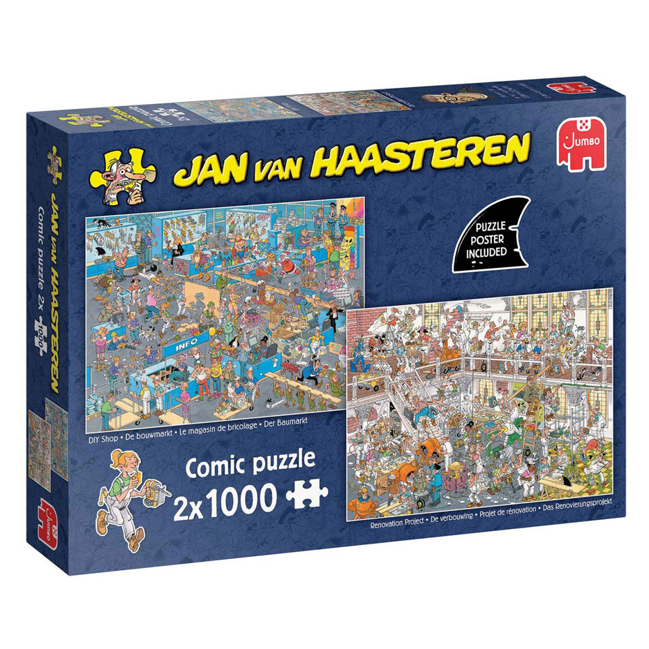 Jan van Haasteren Legpuzzel - De Bouwmarkt en de Verbouwing, 2x1000st.