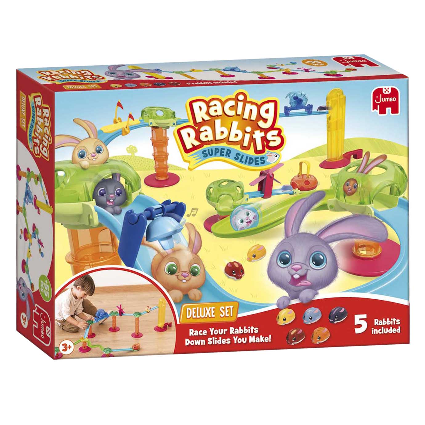 Jumbo Racing Rabbits Deluxe Set - 5 Konijnen