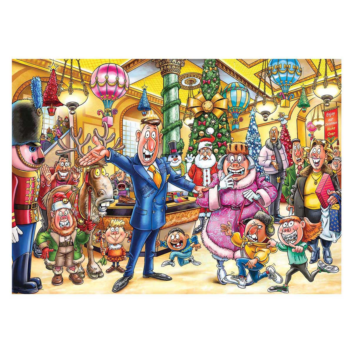 Wasgij Christmas 21 Legpuzzel - Een Feestelijke Make-Over! - 2x1000st.