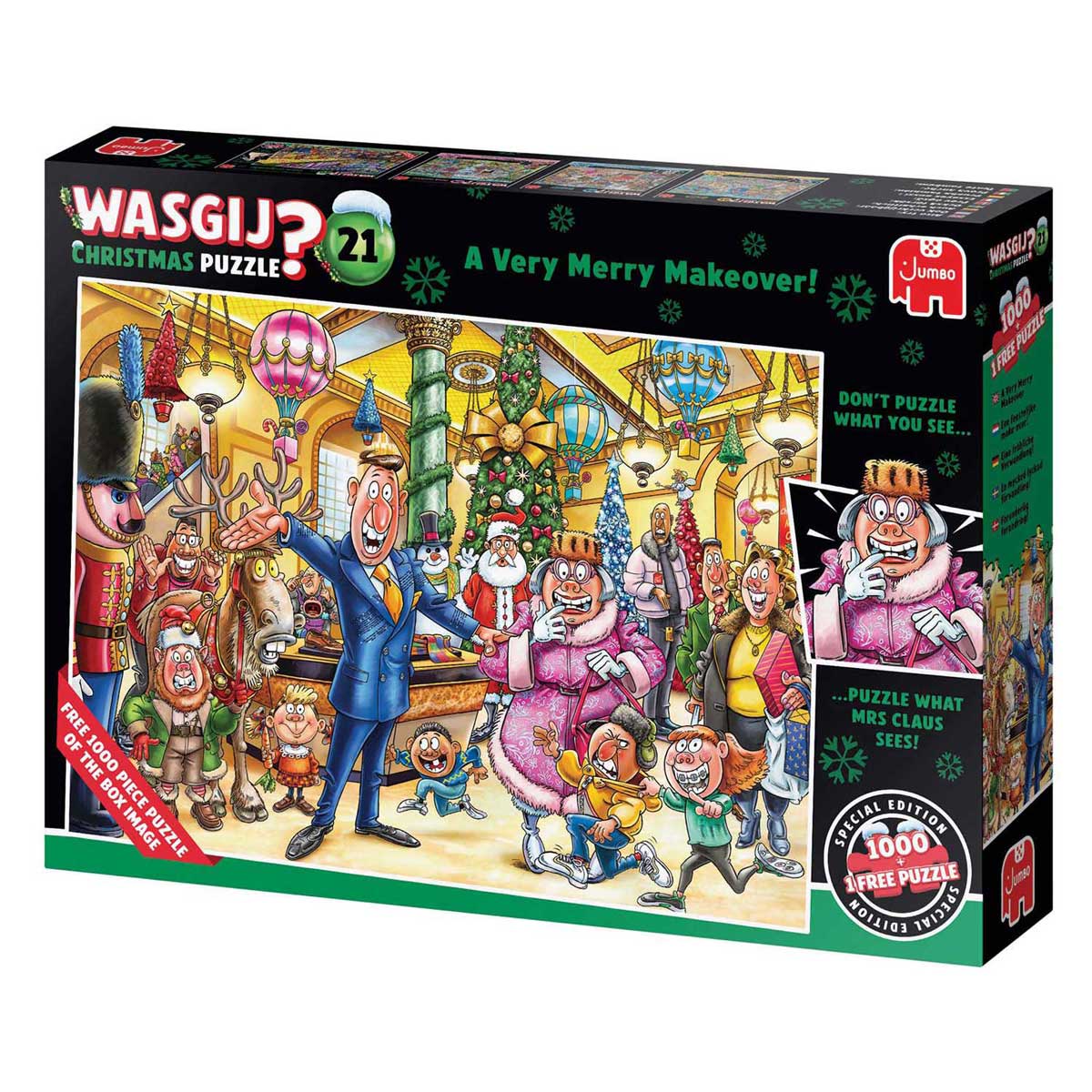 Wasgij Christmas 21 Legpuzzel - Een Feestelijke Make-Over! - 2x1000st.