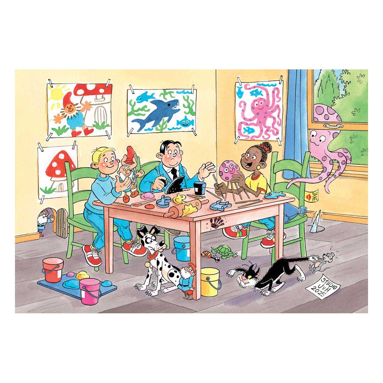 Puzzle Jan van Haasteren Junior 20 - Créatif avec de l'argile - 150 pièces.
