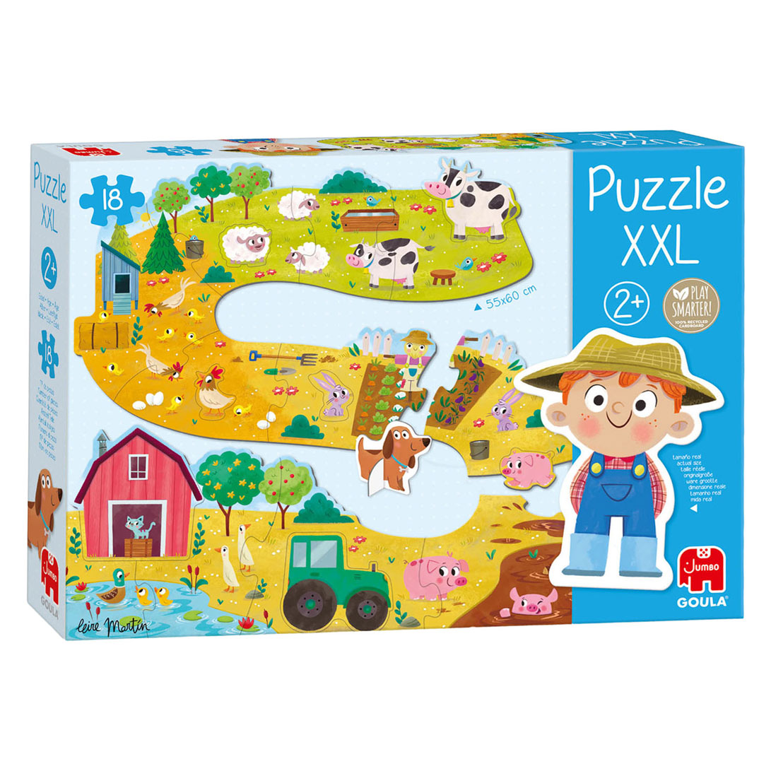 Jumbo Goula Puzzle XXL Bauernhoftiere - 18 Teile.