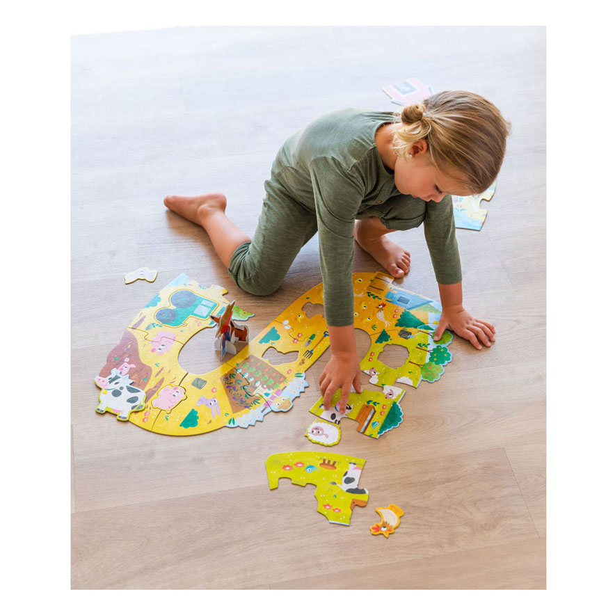 Jumbo Goula Puzzle XXL Bauernhoftiere - 18 Teile.