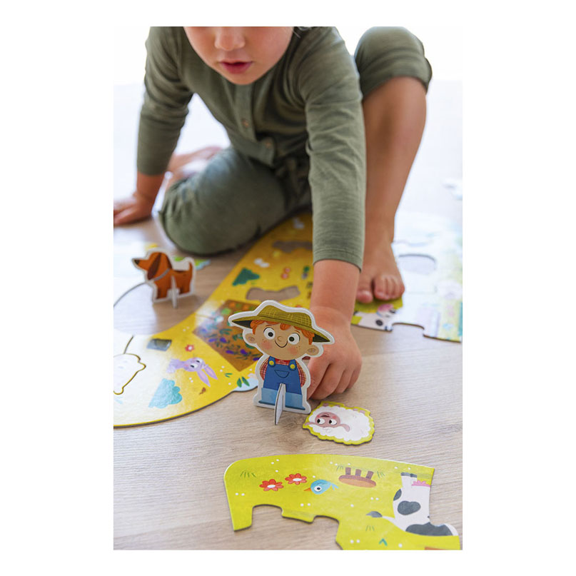 Jumbo Goula Puzzle XXL Bauernhoftiere - 18 Teile.