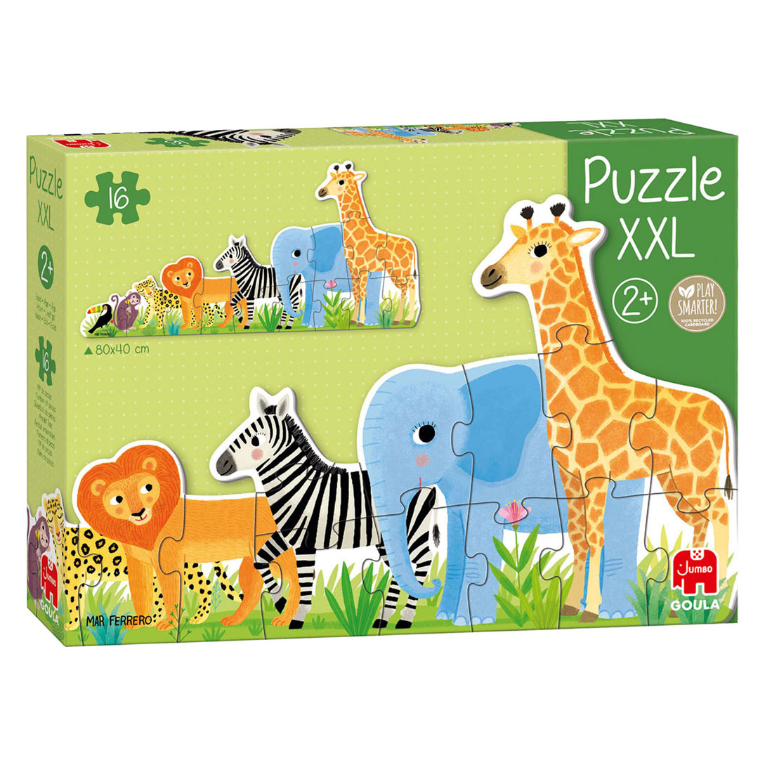 Jumbo Goula Puzzel XXL Jungle van Klein tot Groot - 16st.