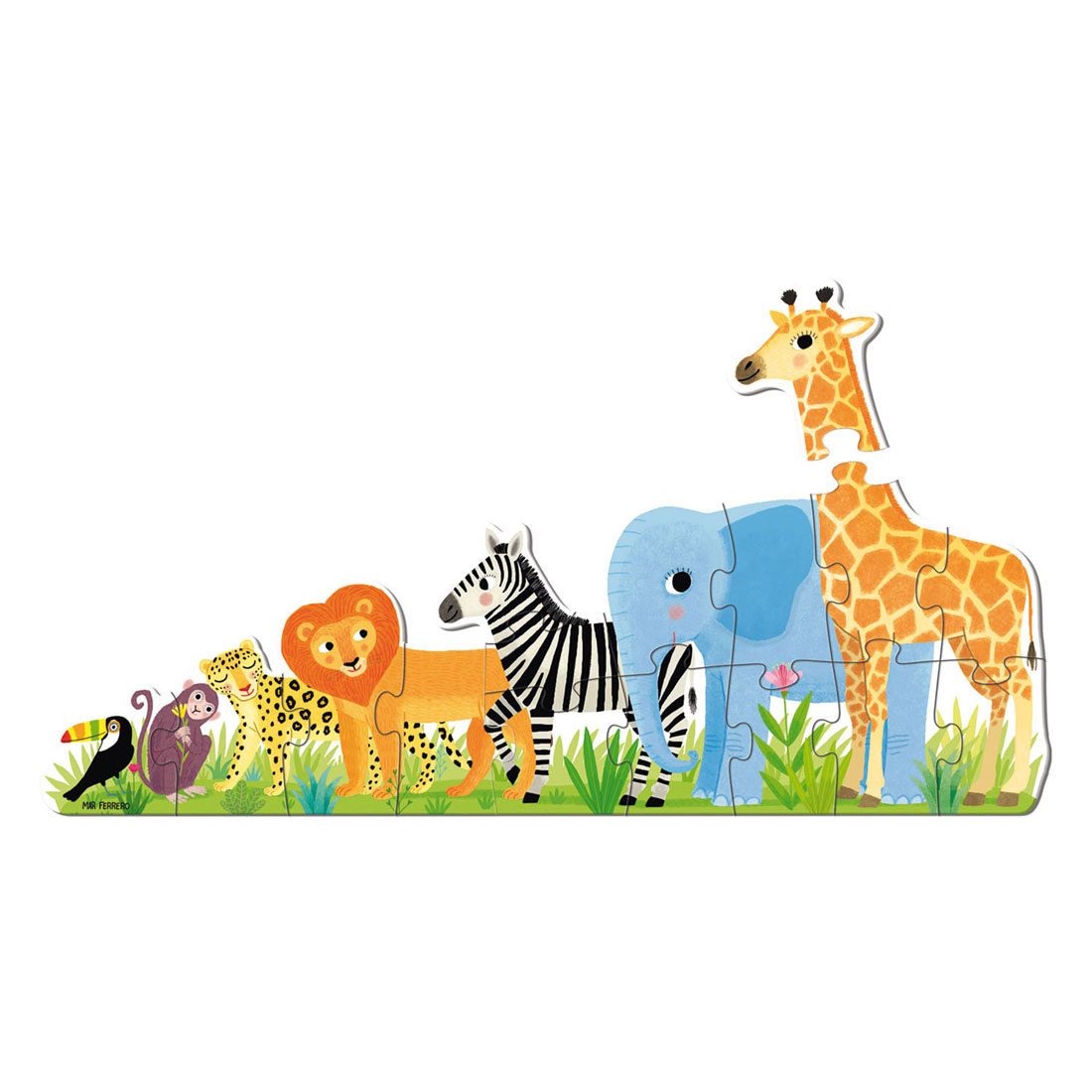 Jumbo Goula Puzzel XXL Jungle van Klein tot Groot - 16st.