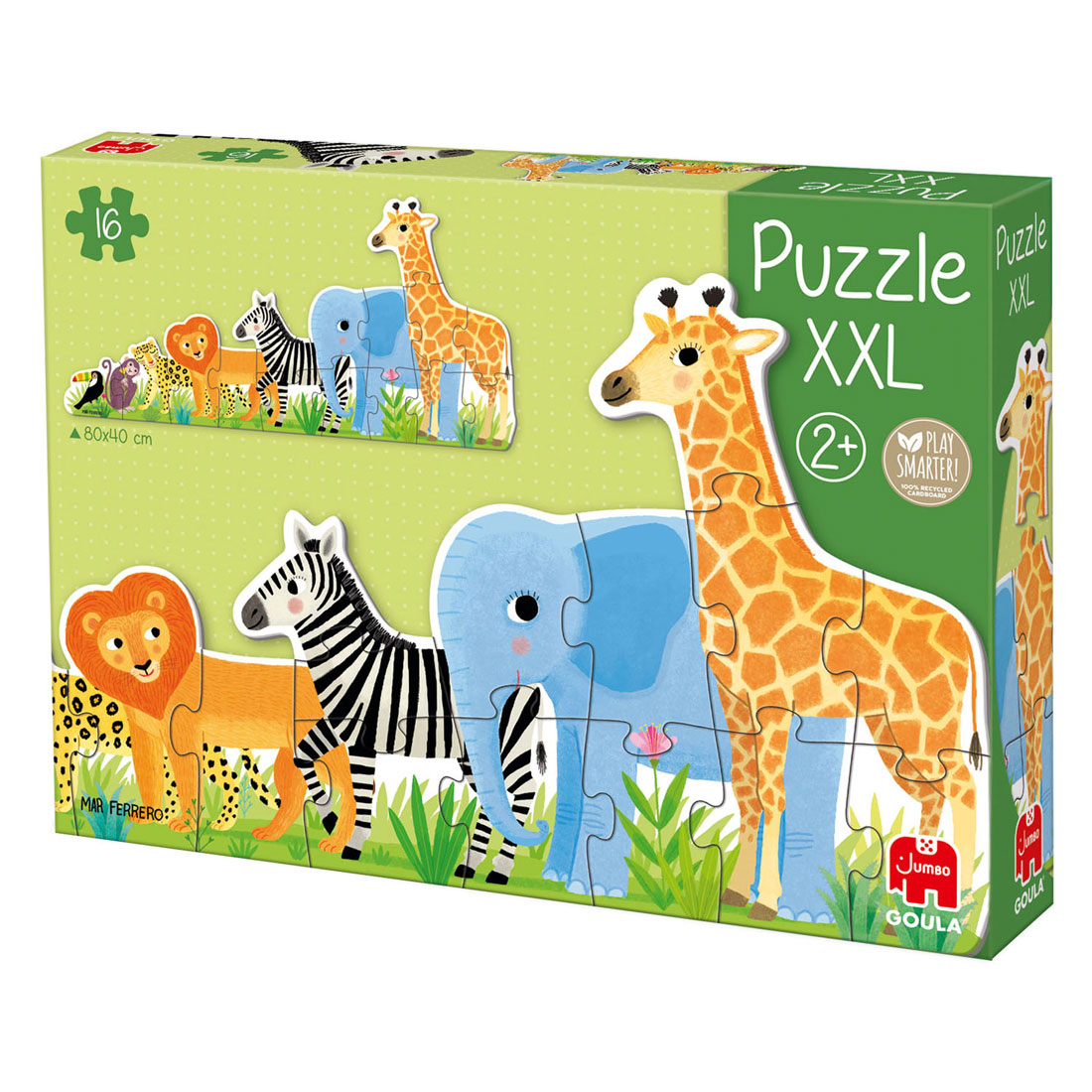 Jumbo Goula Puzzel XXL Jungle van Klein tot Groot - 16st.