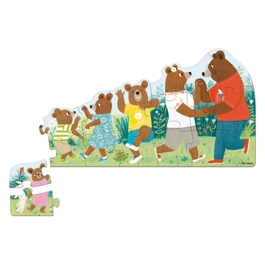 Jumbo Goula Puzzle XXL Bärenfamilie - 16 Teile.