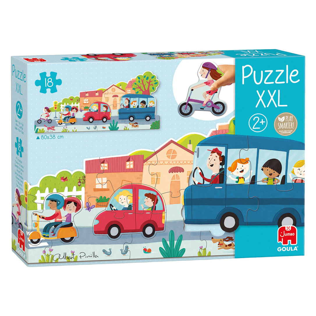 Jumbo Goula Puzzle XXL Fahrzeuge - 18 Teile.