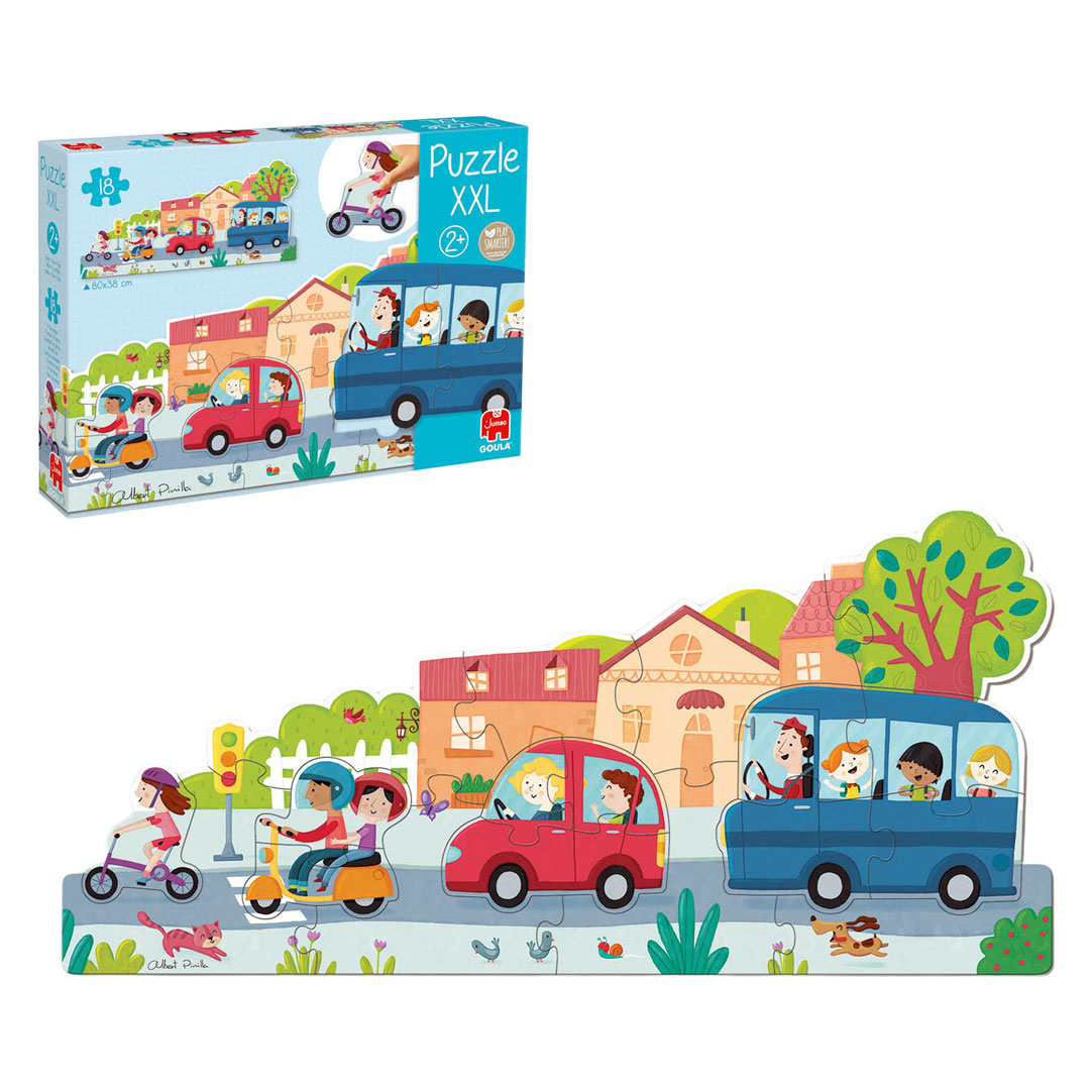 Jumbo Goula Puzzle XXL Fahrzeuge - 18 Teile.