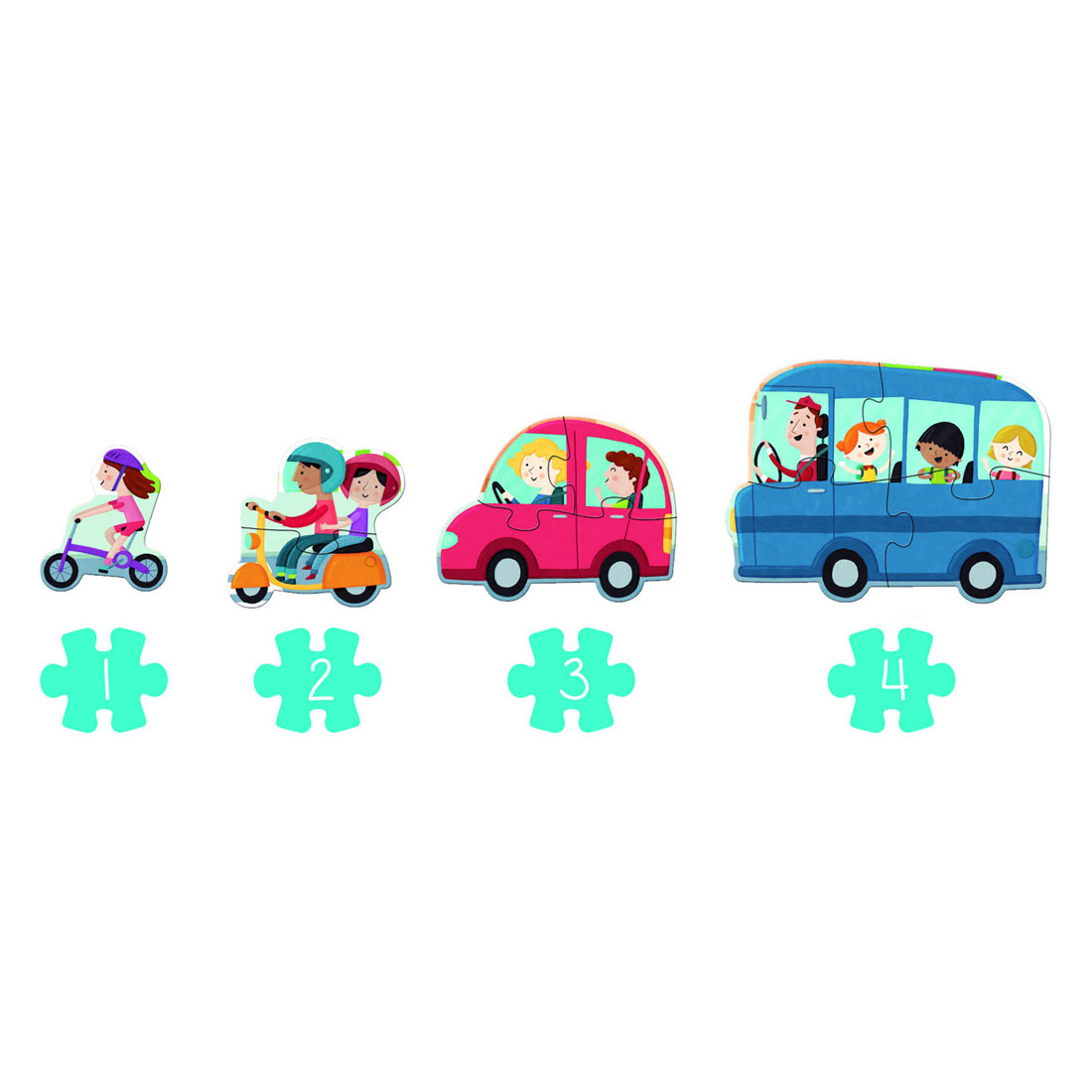 Jumbo Goula Puzzle XXL Fahrzeuge - 18 Teile.