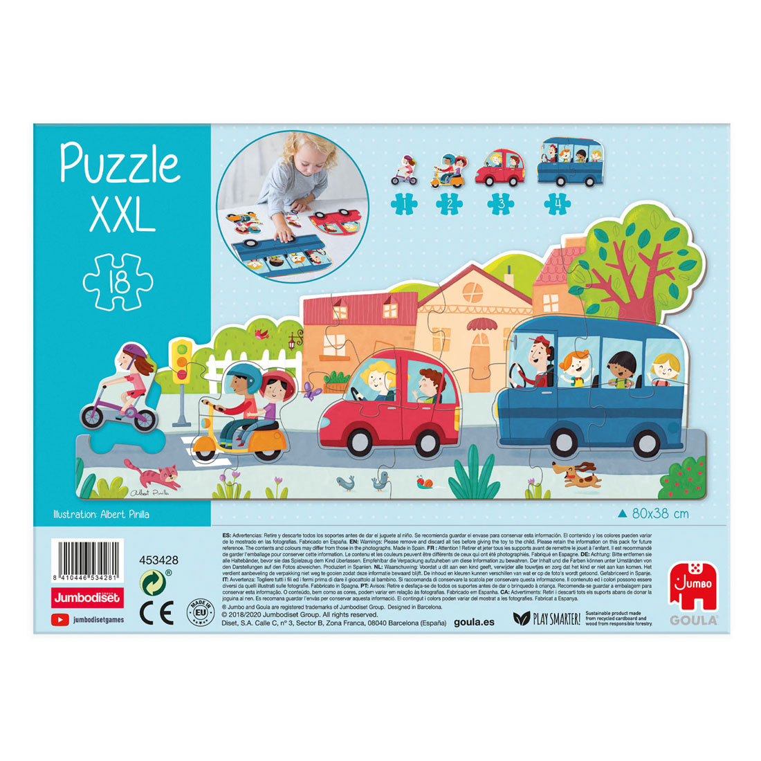 Jumbo Goula Puzzle XXL Fahrzeuge - 18 Teile.