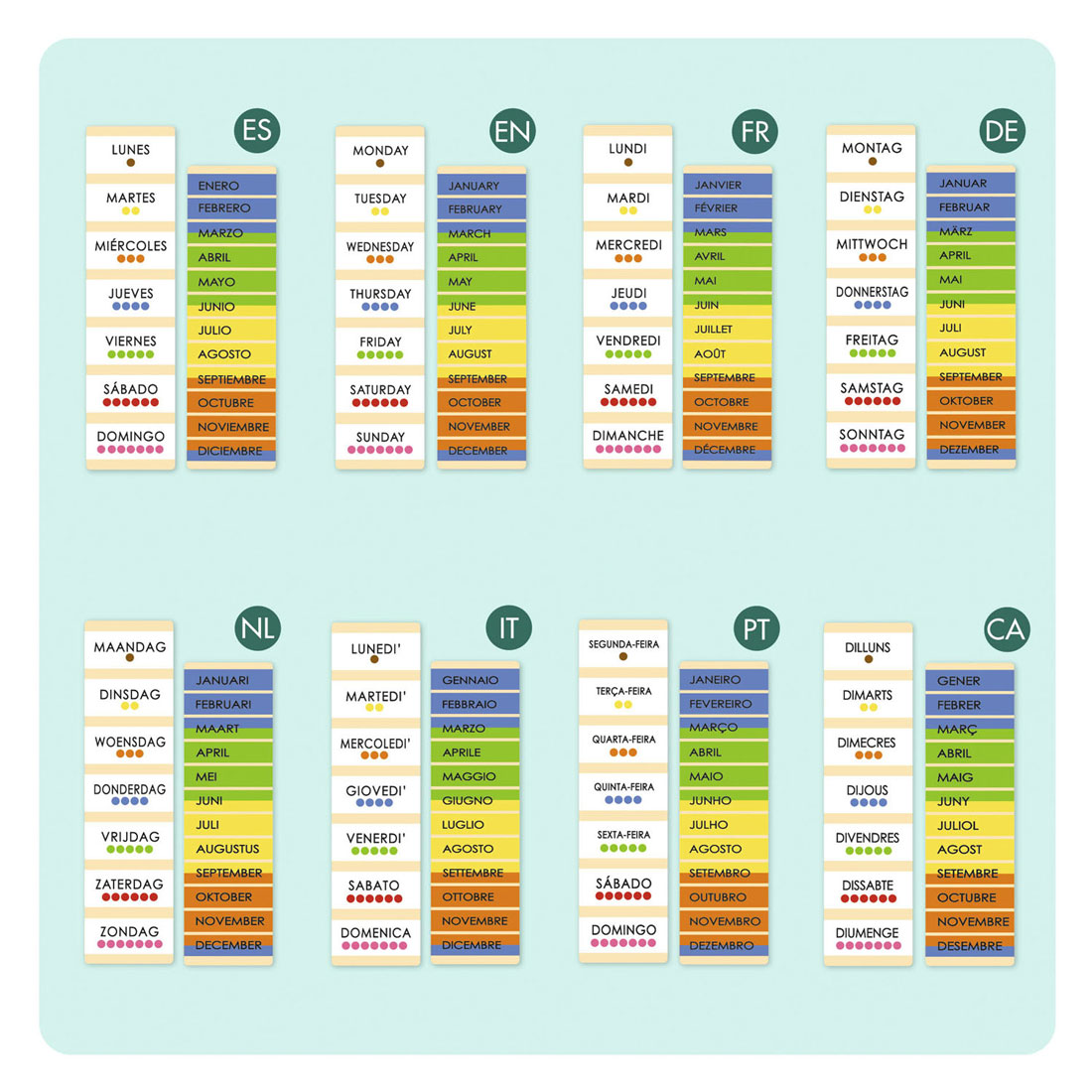 Jumbo Goula Kalenderklok (vierkant)