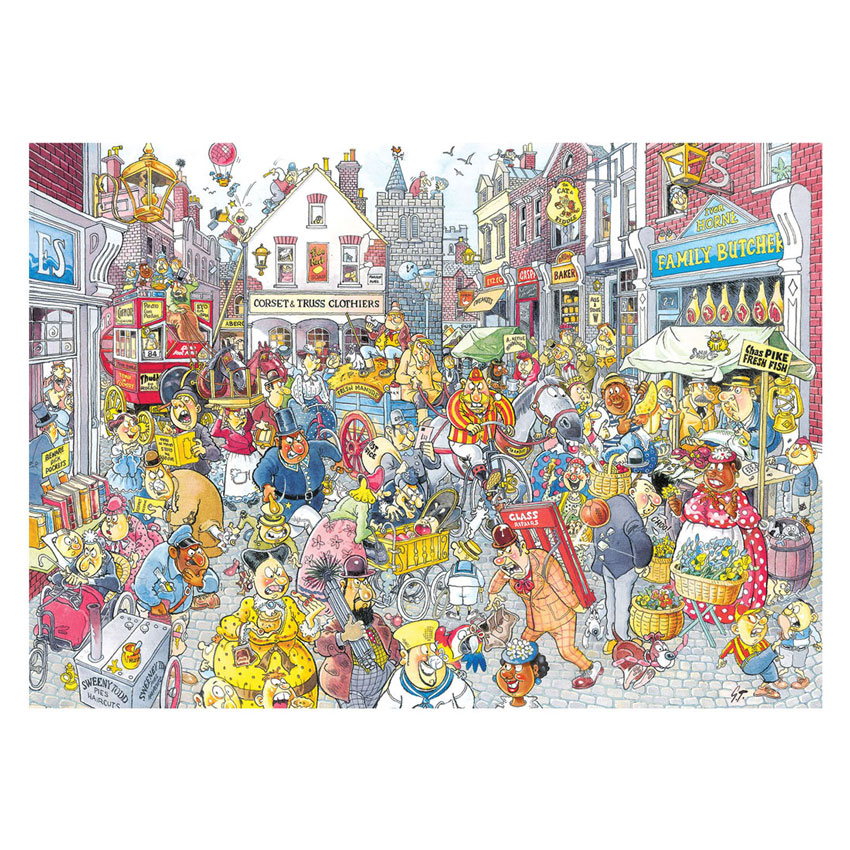 Wasgij Retro Destiny 10 - Chaos In De Winkelstraat! - 1000st.