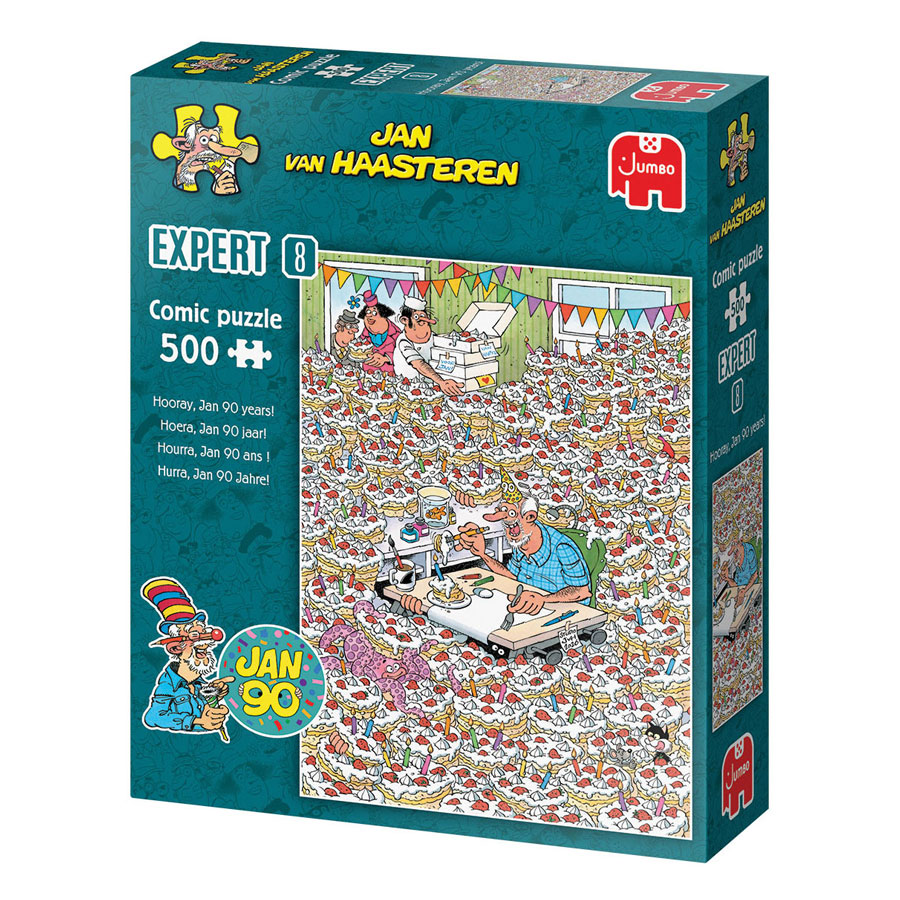 Jan van Haasteren Legpuzzel Expert 8 - Hoera, Jan 90 Jaar - 500st.