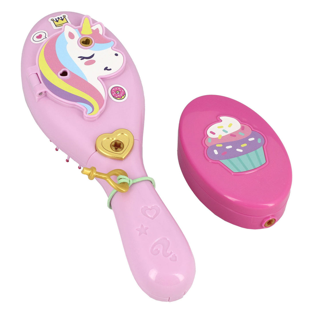 Jumbo FunLockets Secret Haarbürste mit Glitzer - 8 Stück.