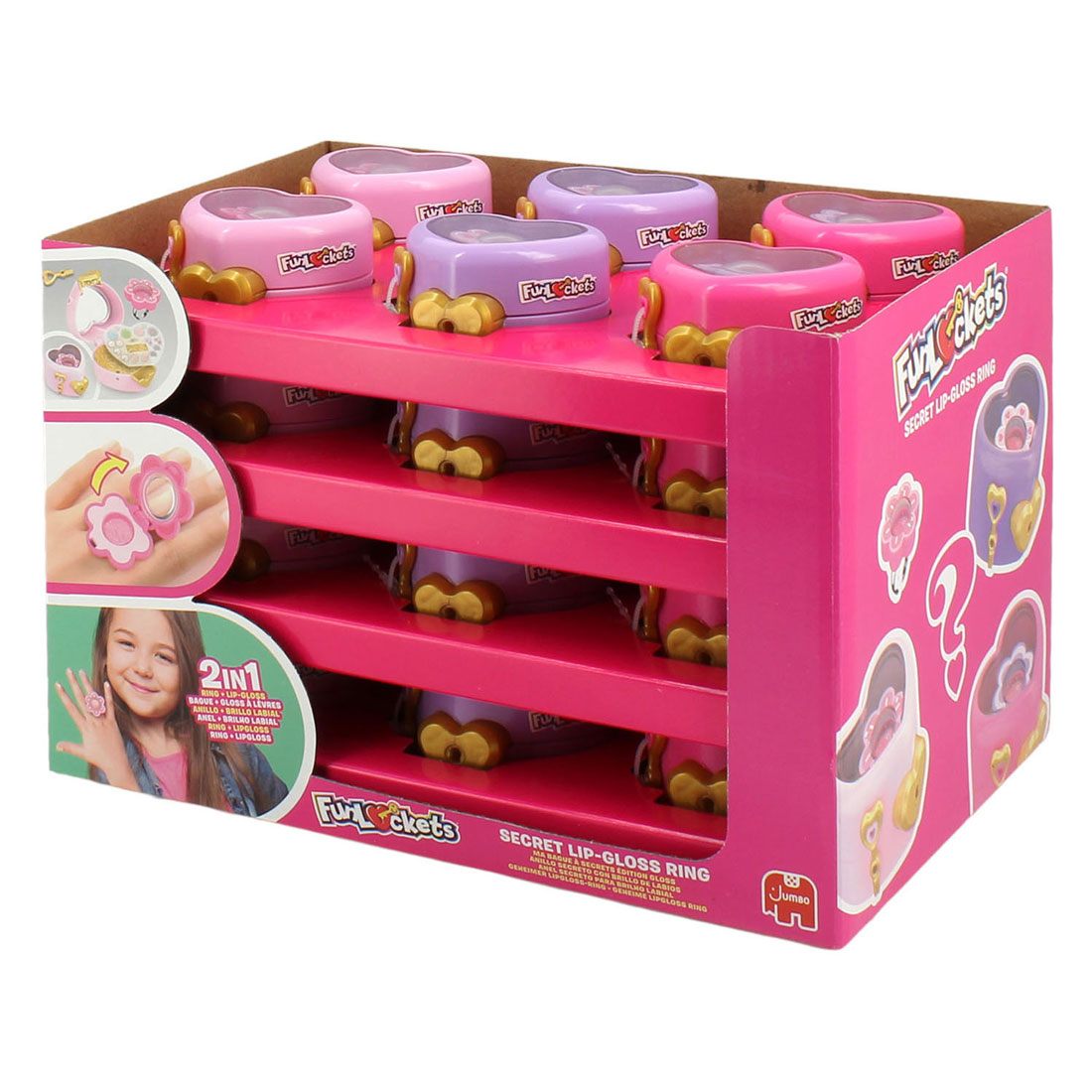 Jumbo FunLockets Geheime Lipgloss Ring - 24st.