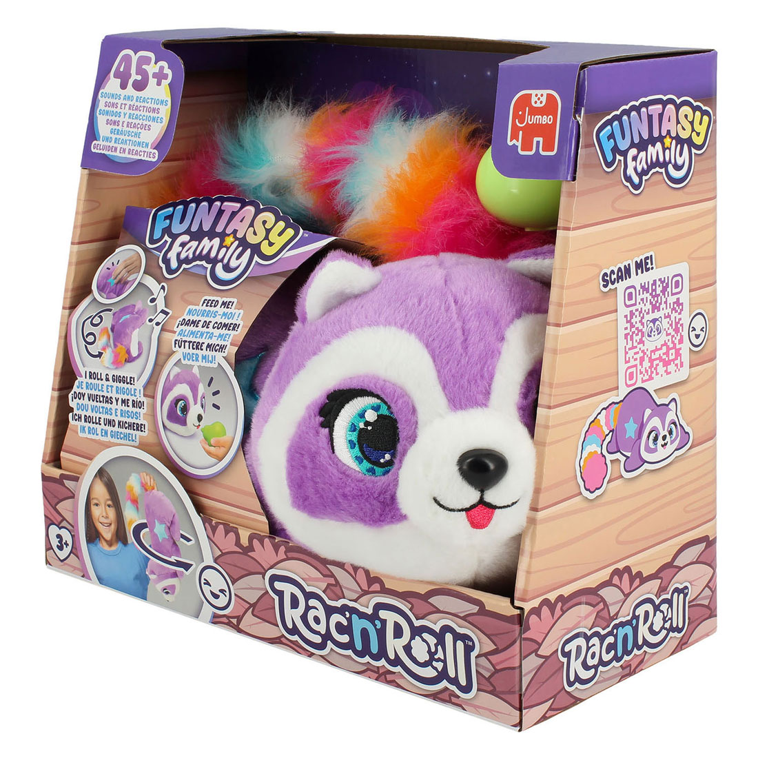 Jumbo Funtasy Family Rac'n'Roll Interactieve Rollende Knuffel