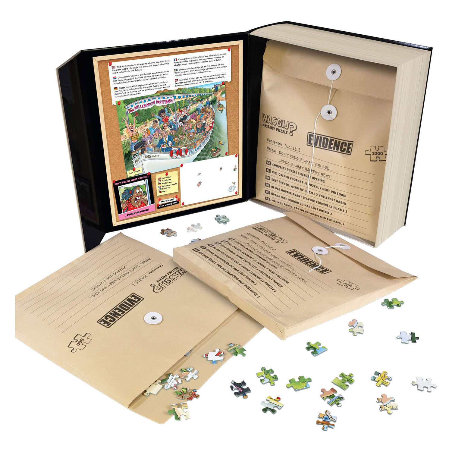Wasgij Pieces Of Evidence 1 - De laatste Reis 3 Puzzels - 2x500st. 1x1000st.