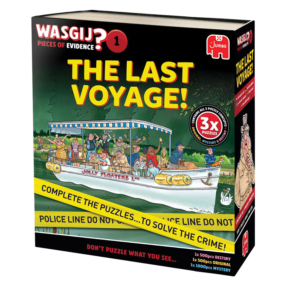 Wasgij Pieces Of Evidence 1 - De laatste Reis 3 Puzzels - 2x500st. 1x1000st.