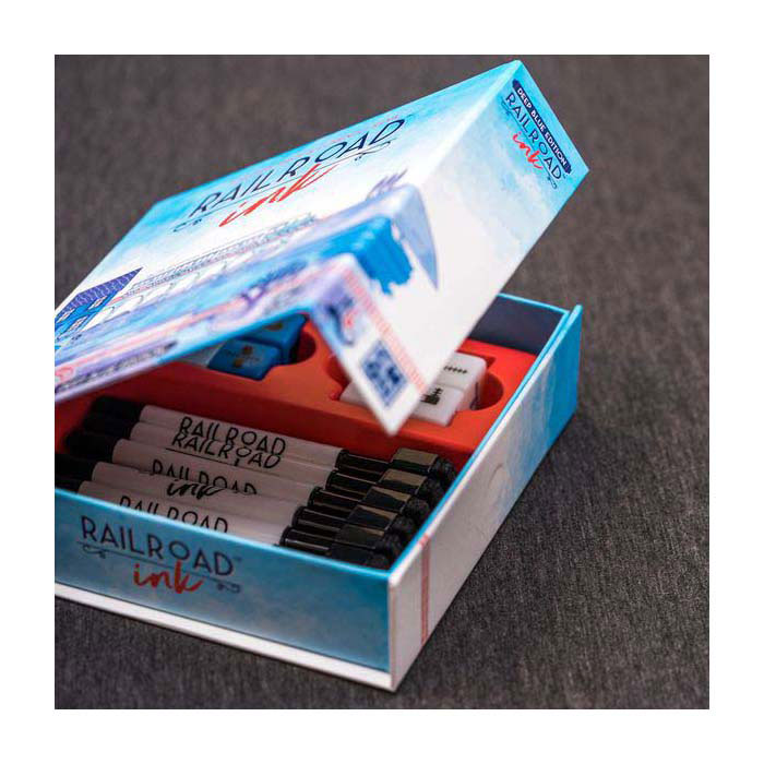 Railroad Ink - Jeu de dés version Deep Blue Railroad Ink - Jeu de dés version Deep Blue