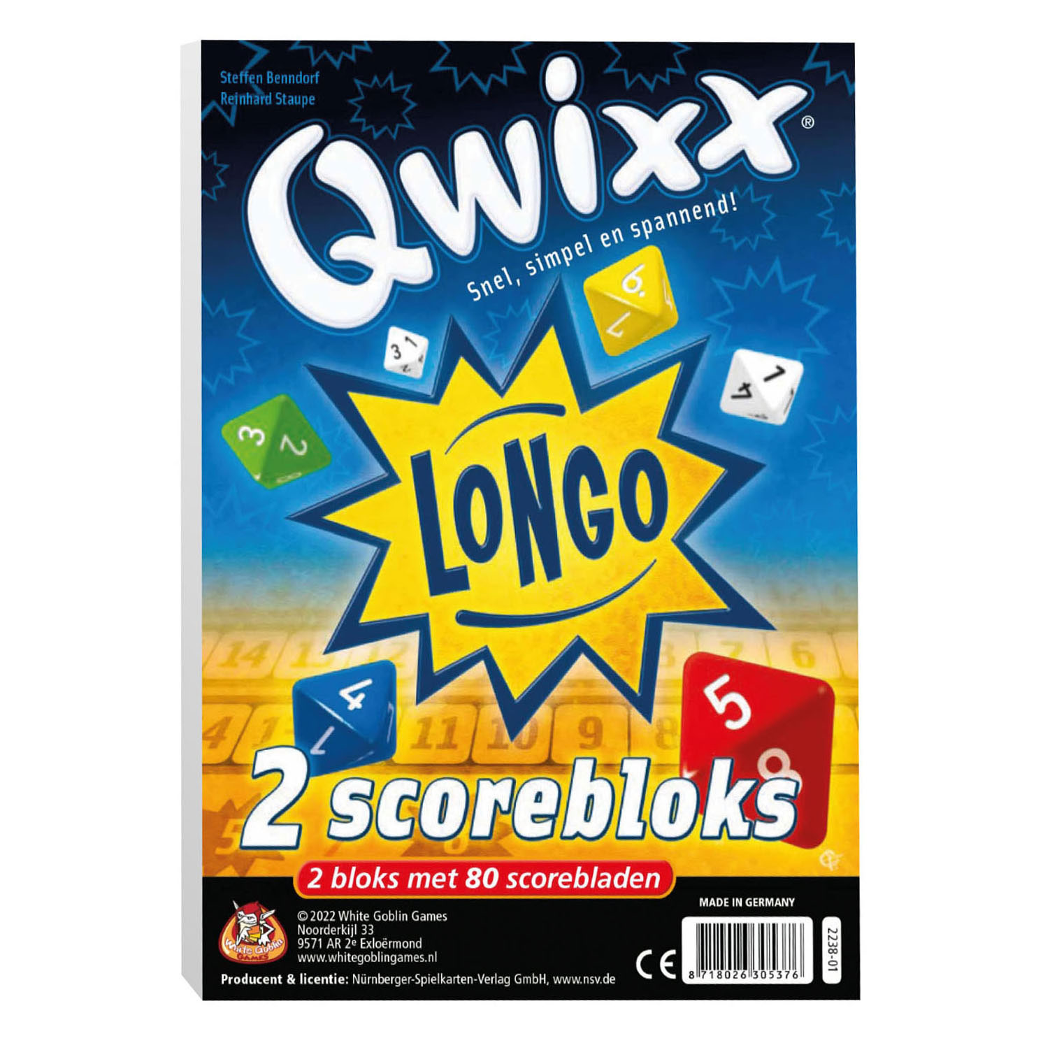 Qwixx Longo Bloks (blocs de score supplémentaires)