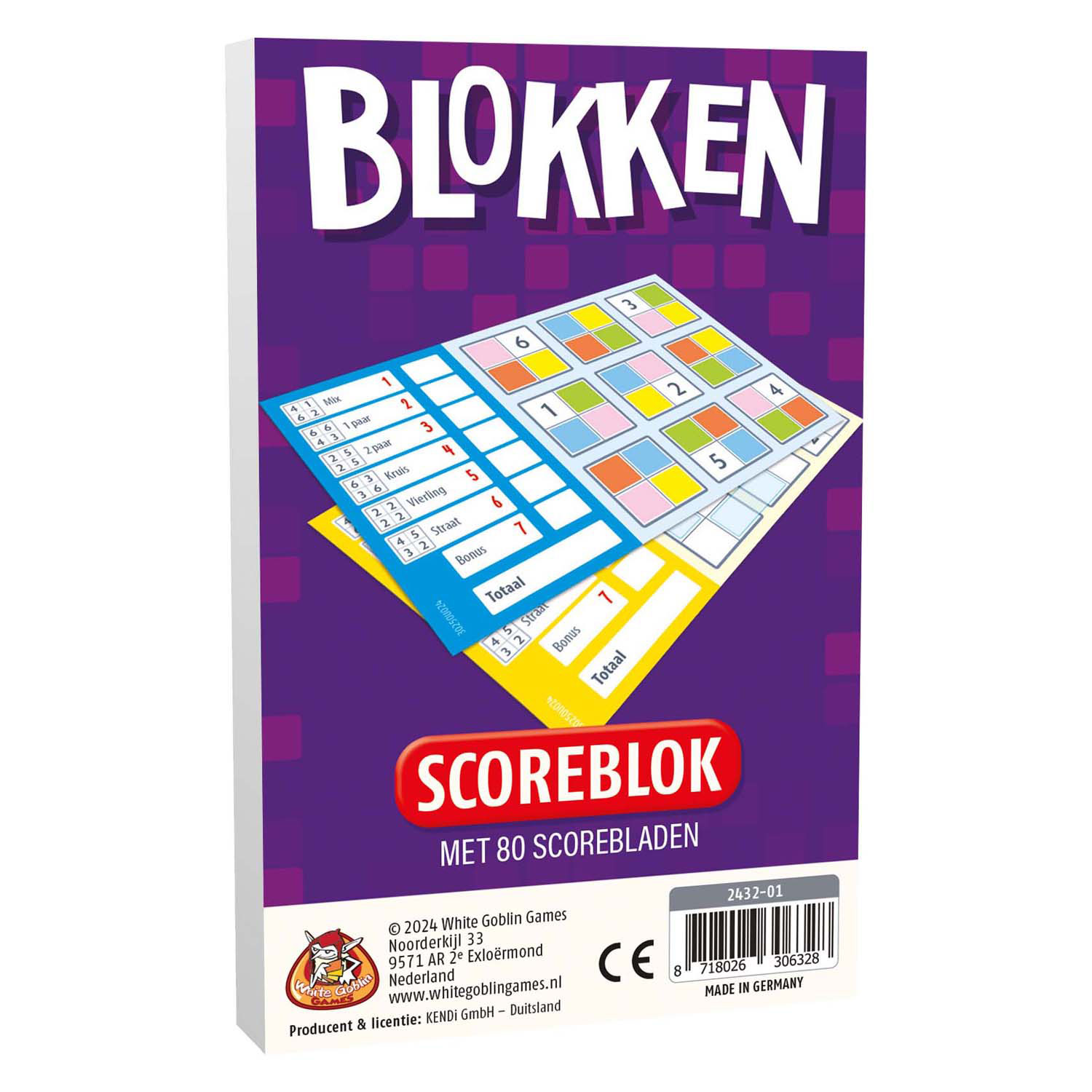 Block-Scoreblock mit 80 Score-Bögen