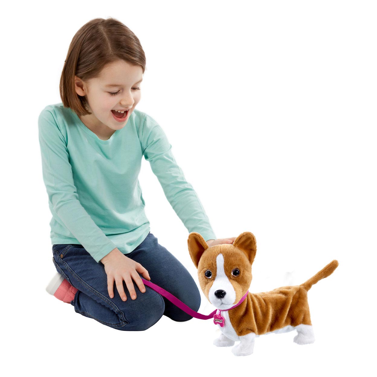 Jouet interactif en peluche pour chien Animagic Lizzy Corgi