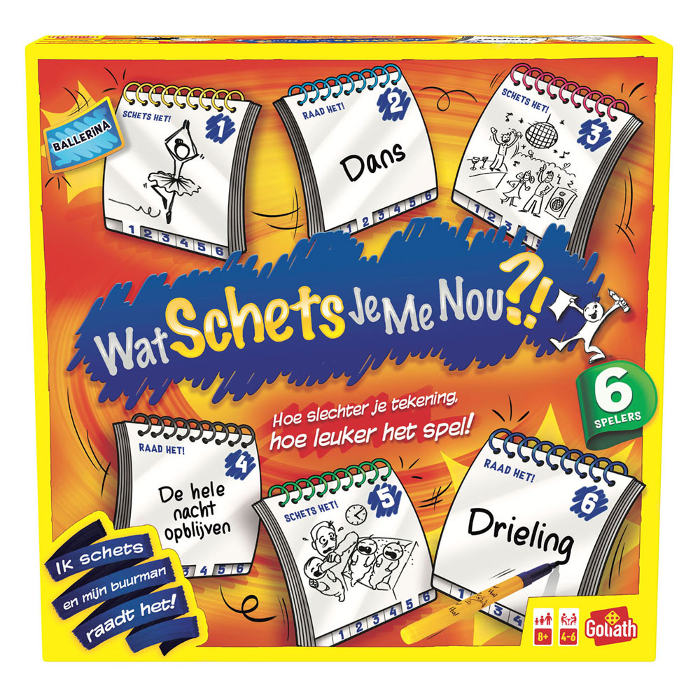 Wat schets je me nou?! - 6 Spelers