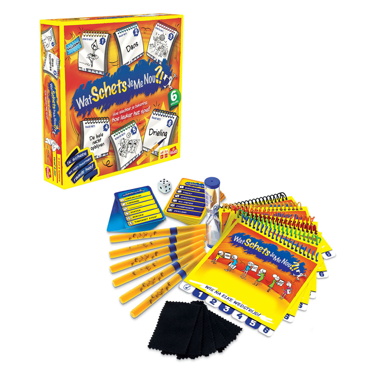 Wat schets je me nou?! - 6 Spelers