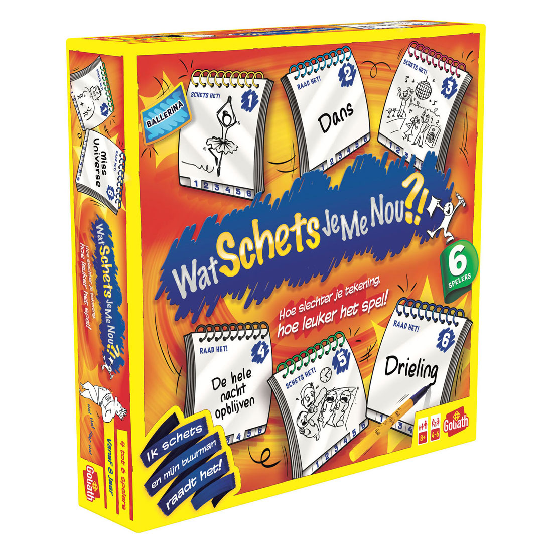 Wat schets je me nou?! - 6 Spelers