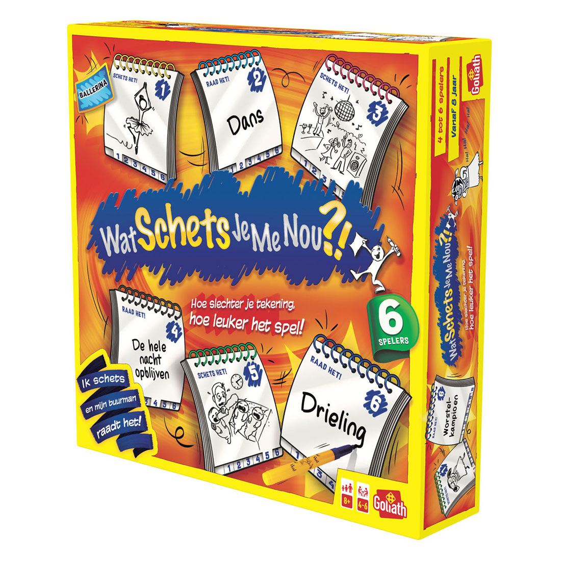 Wat schets je me nou?! - 6 Spelers