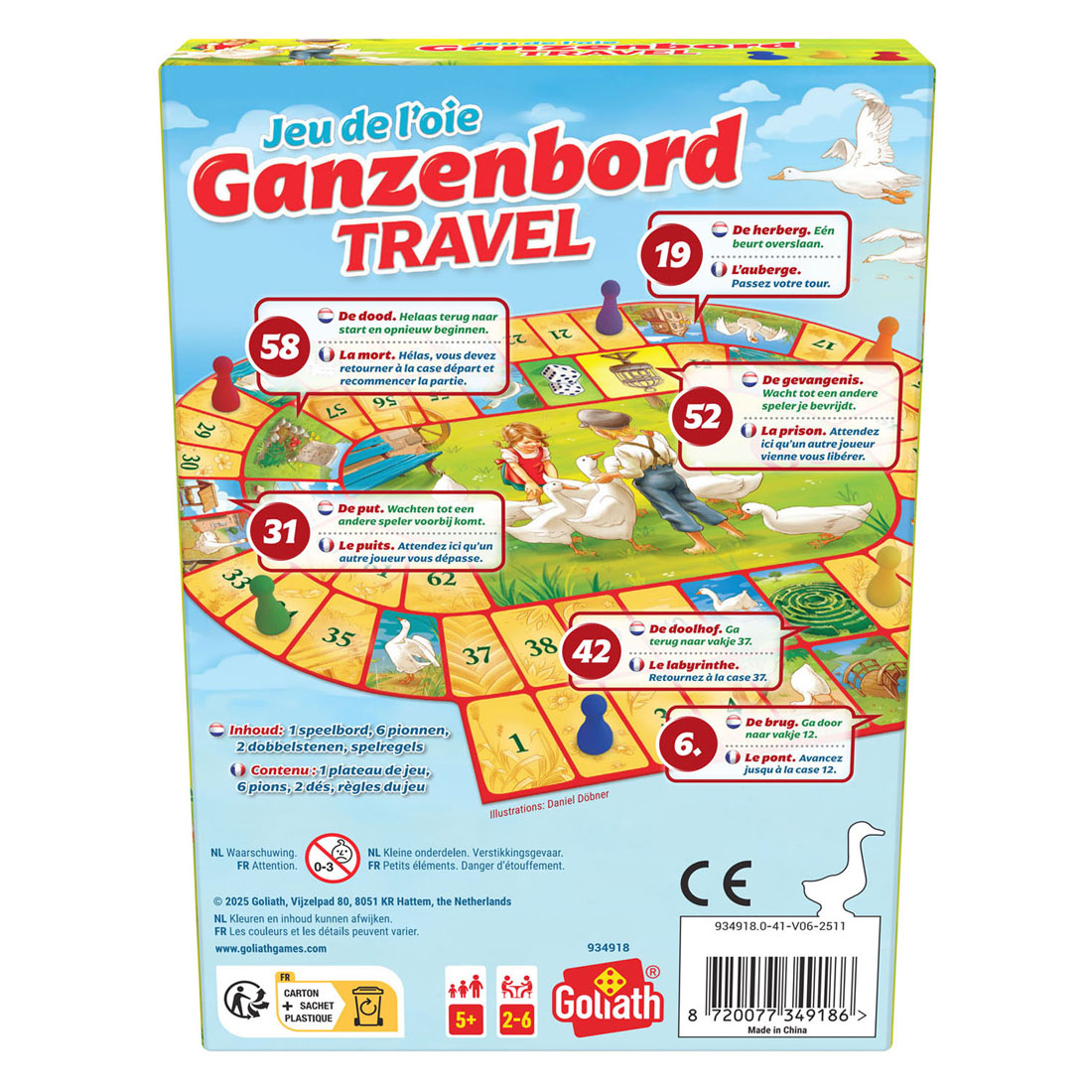 Goliath Ganzenbord Reisspel - Nederlands Frans