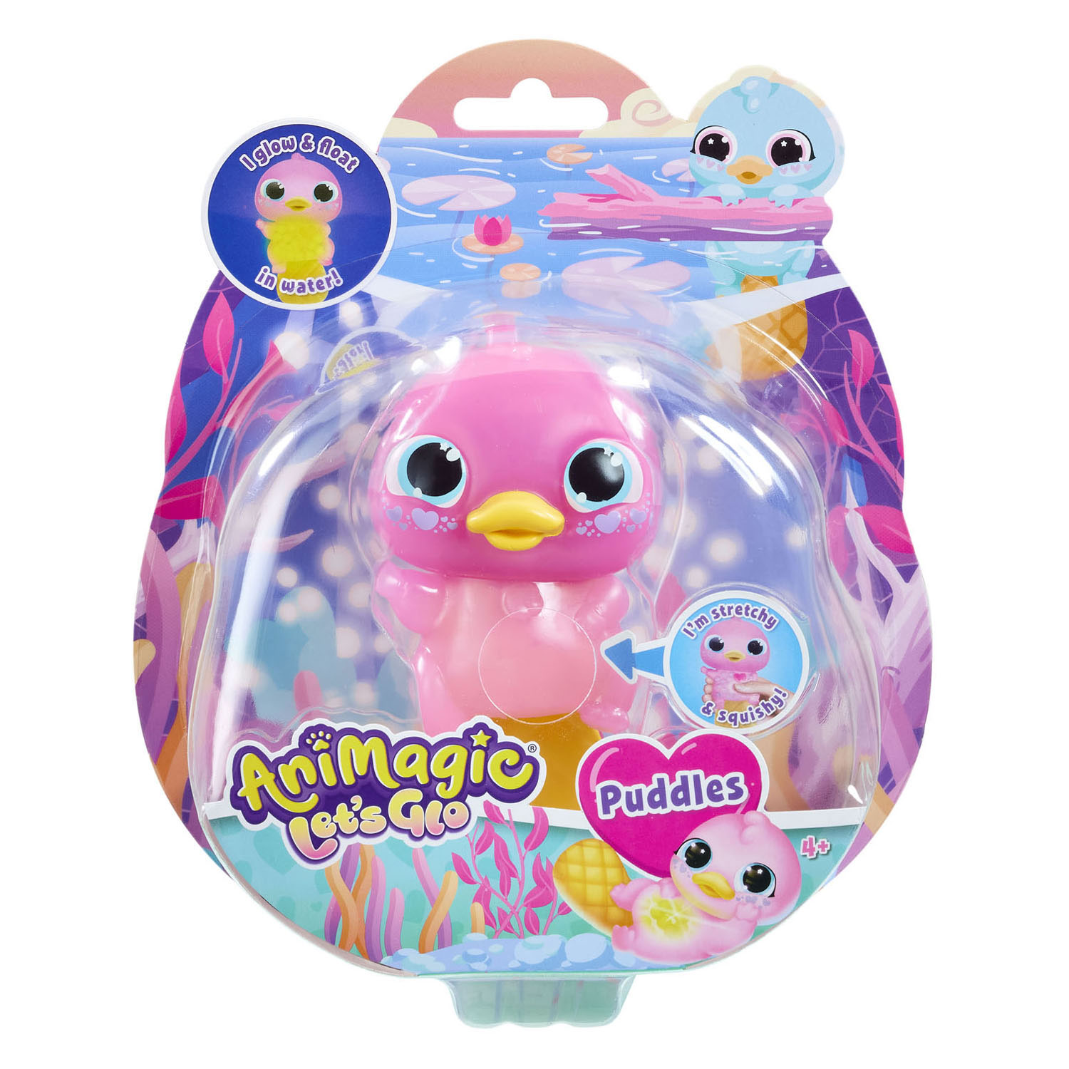 Animagic Let's Glo Vogelbekdier - Roze