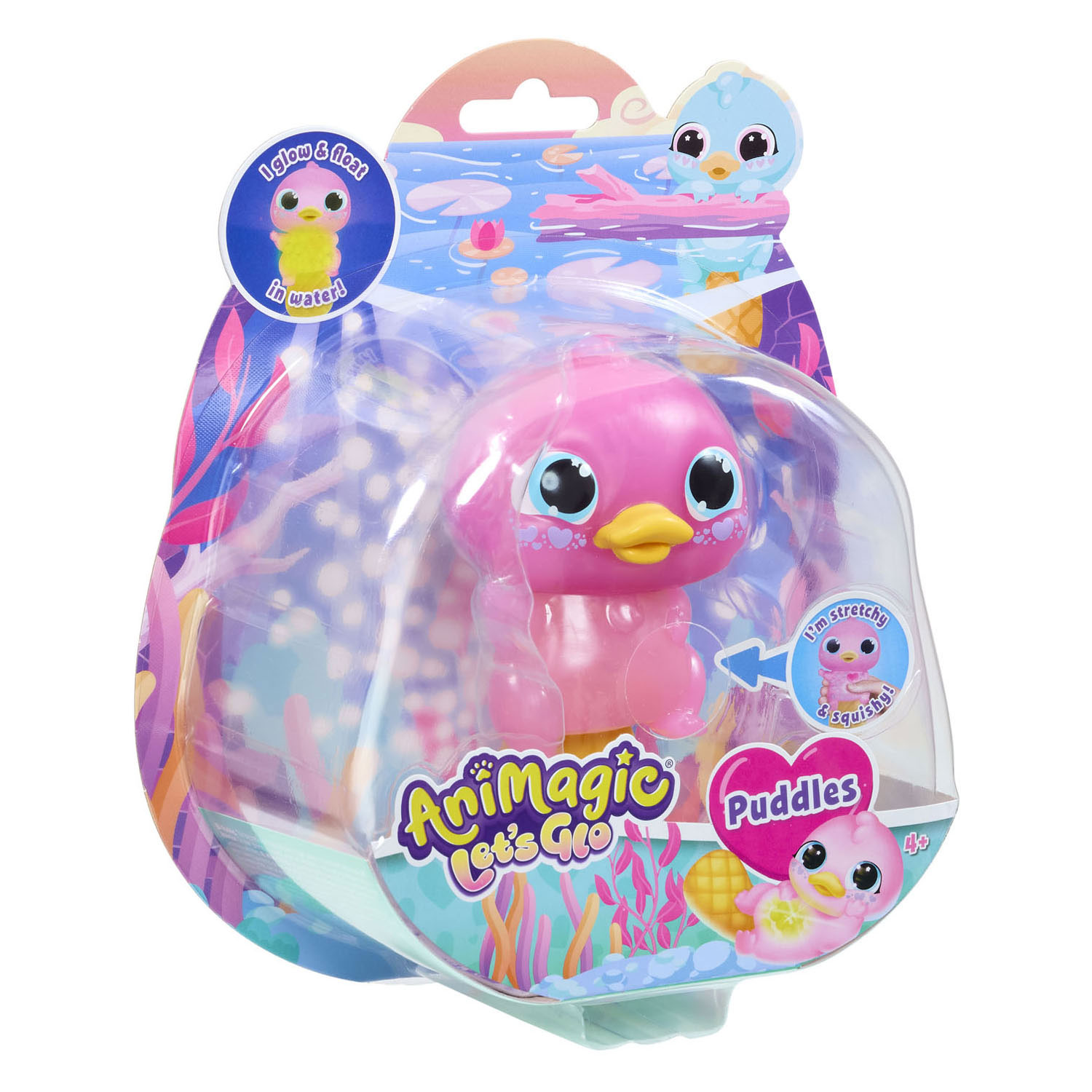 Animagic Let's Glo Vogelbekdier - Roze