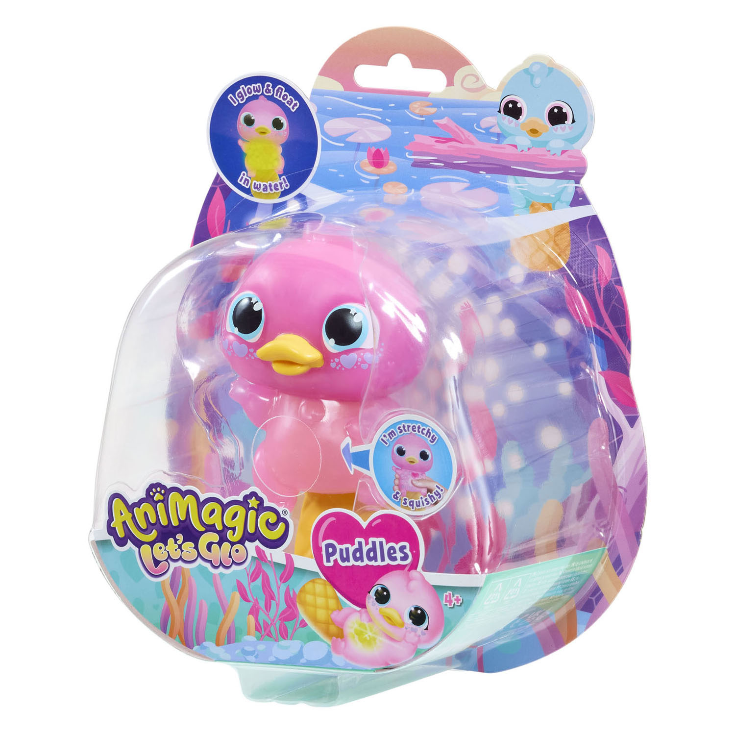 Animagic Let's Glo Vogelbekdier - Roze
