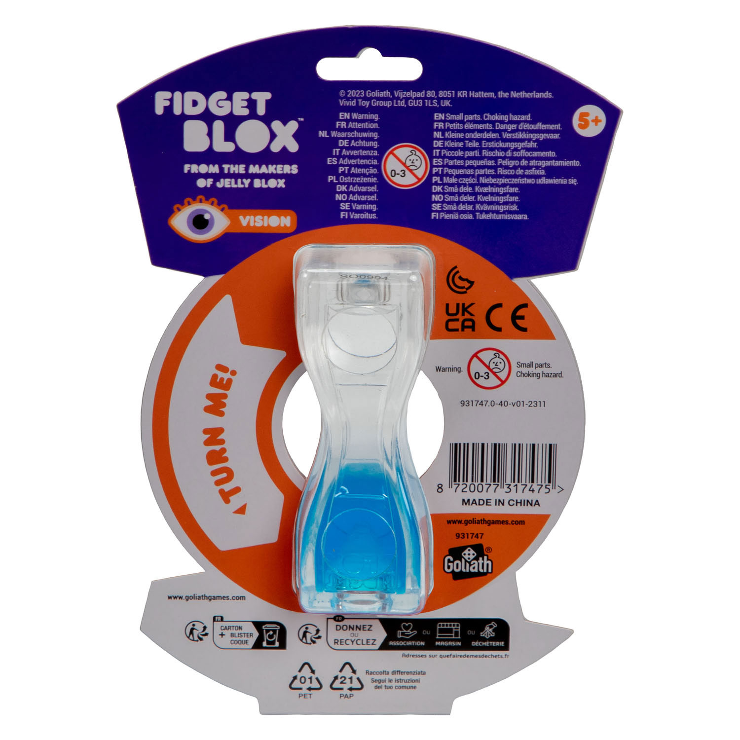 Fidget Blox Zandloper Blauw