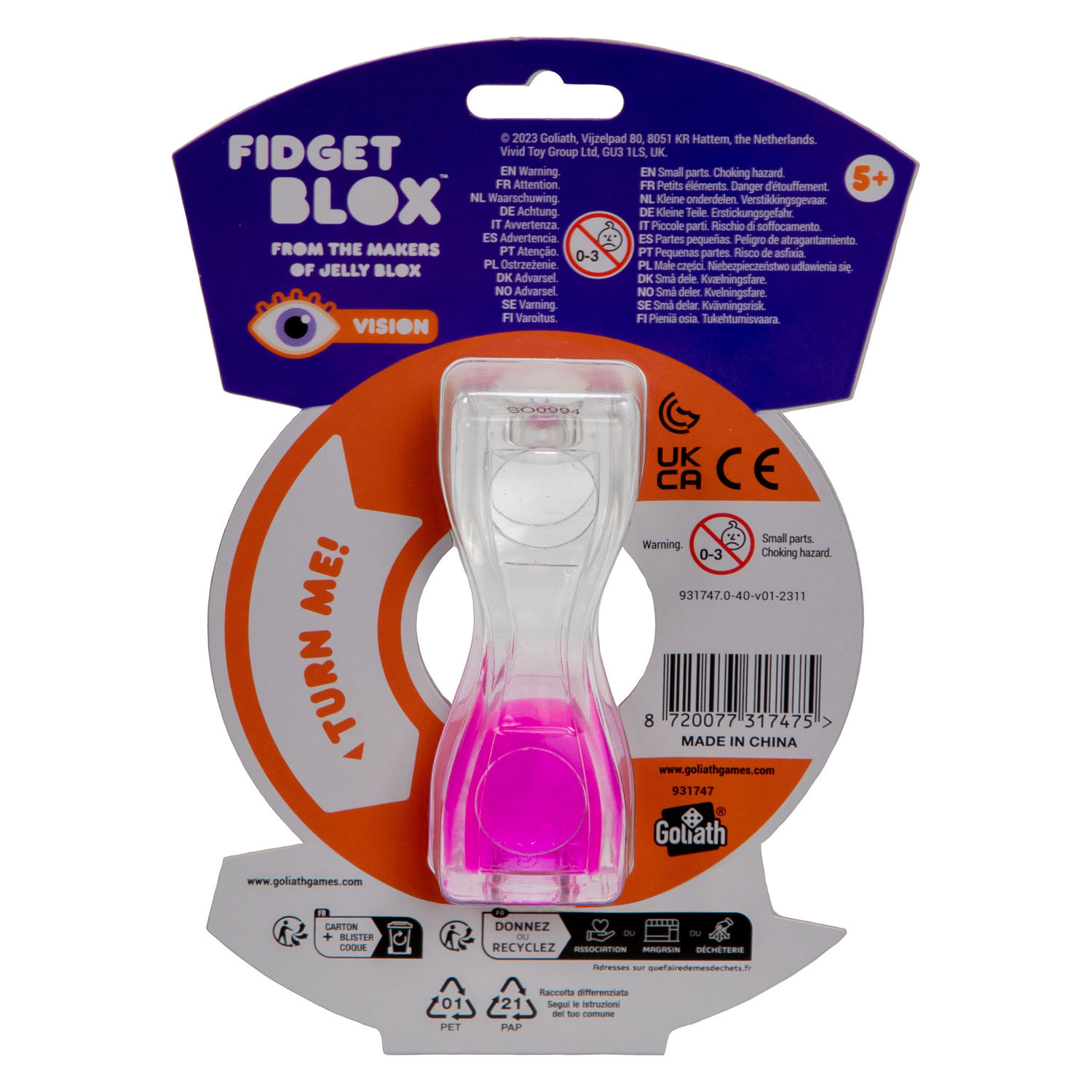 Fidget Blox Zandloper Roze