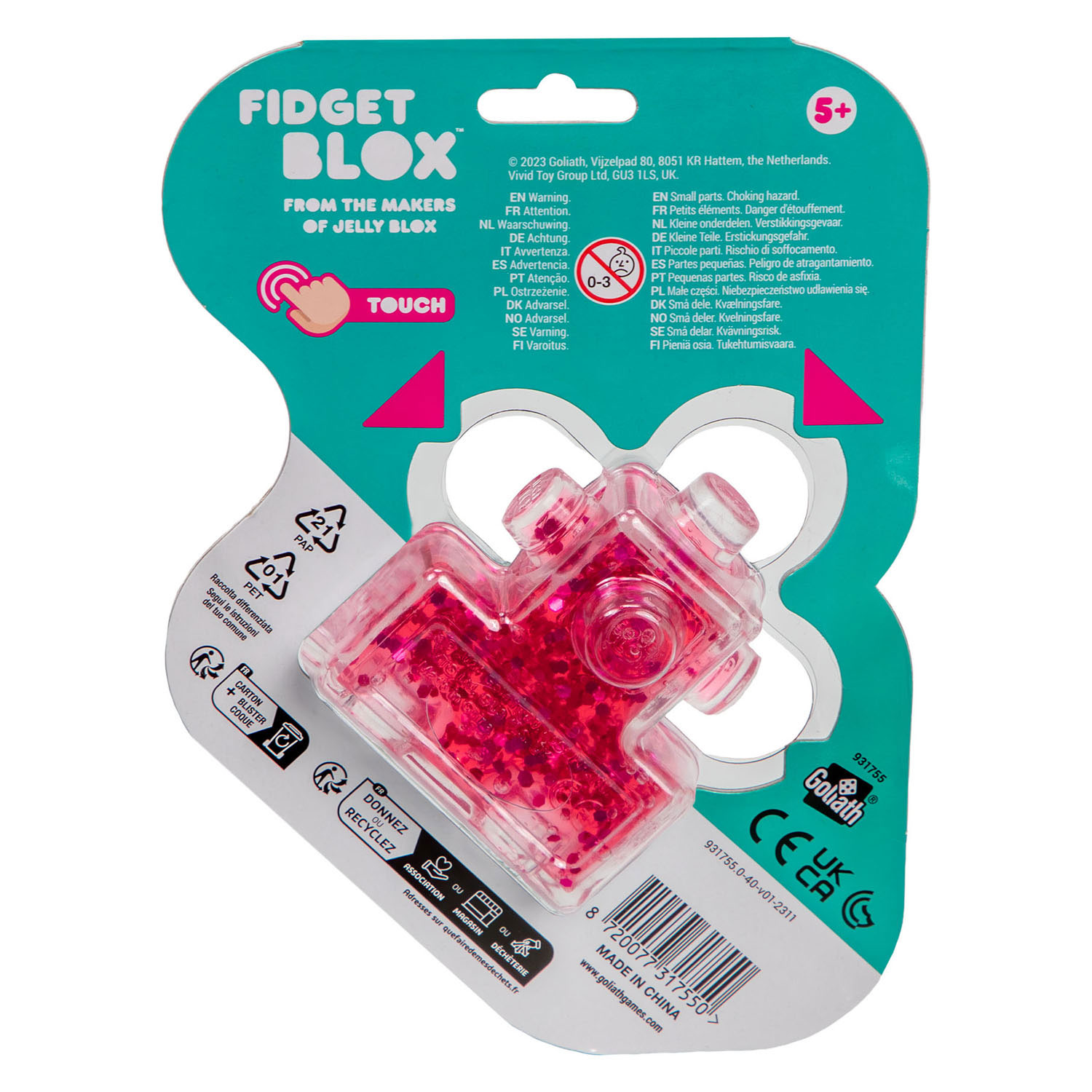 Fidget Blox Zandloper Pink