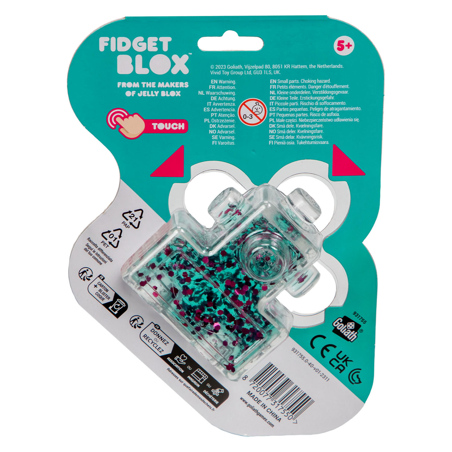 Fidget Blox Zandloper Turqoise