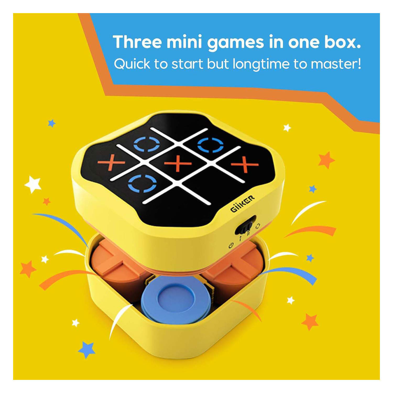 GiiKER Tic-Tac-Toe Bolt Spel - Geel