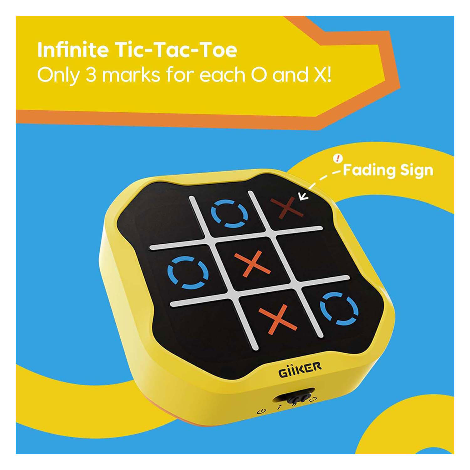 GiiKER Tic-Tac-Toe Bolt Spel - Geel
